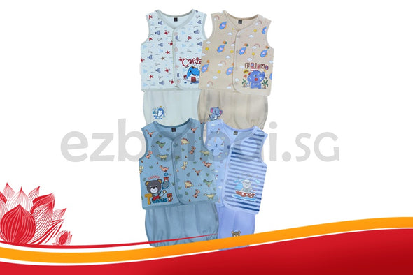 BOY BABY PEACE & BLESSING OUTFIT SET (4 PIECES) 男婴安福衣四件套