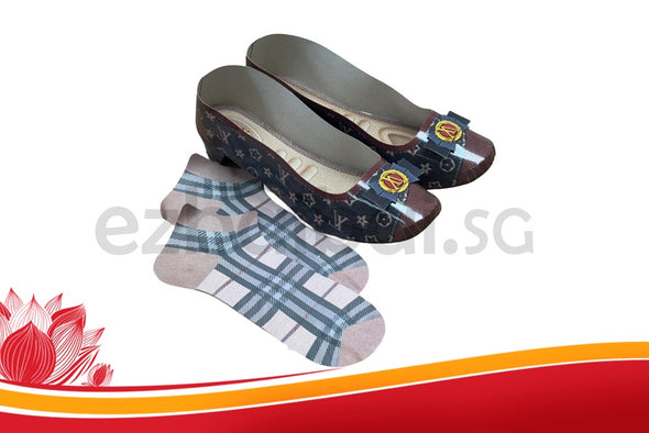 ELEGANT STOCK-INTEGRATED LEATHER SHOES 雅致连袜皮鞋